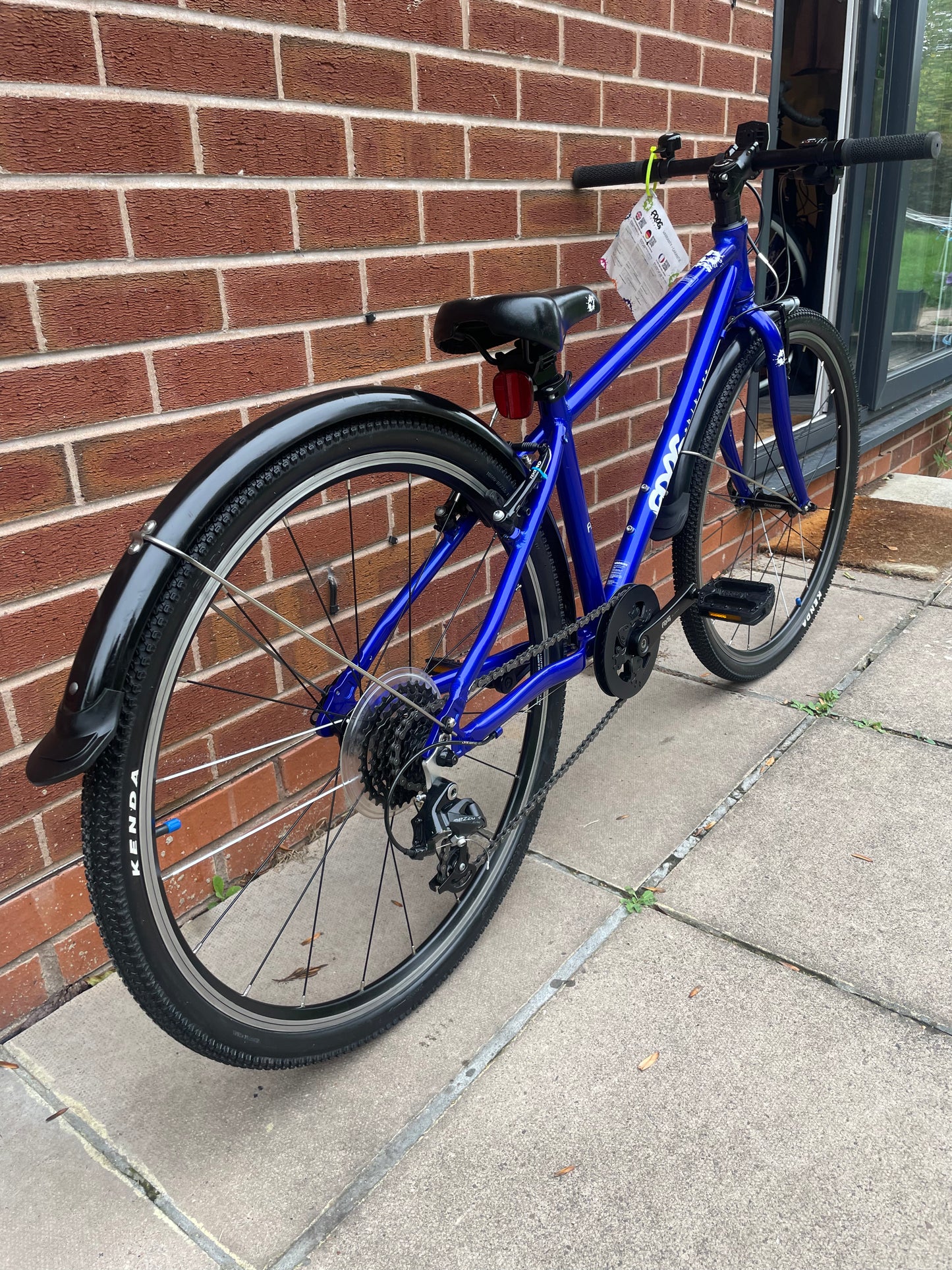 A Pre Loved Frog Bike For Sale, Electric Blue Frog 69, 26” wheels, 8 speed, V brakes, mudguards, very lightweight, nationwide delivery is available.