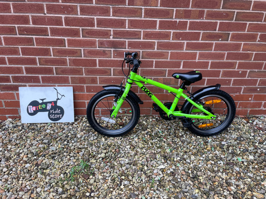 A Refurbished Frog Bike For Sale, Green Frog 48, 16” wheels, V brakes, mudguards, very lightweight, lovely Christmas present, very lightweight, nationwide delivery is available.