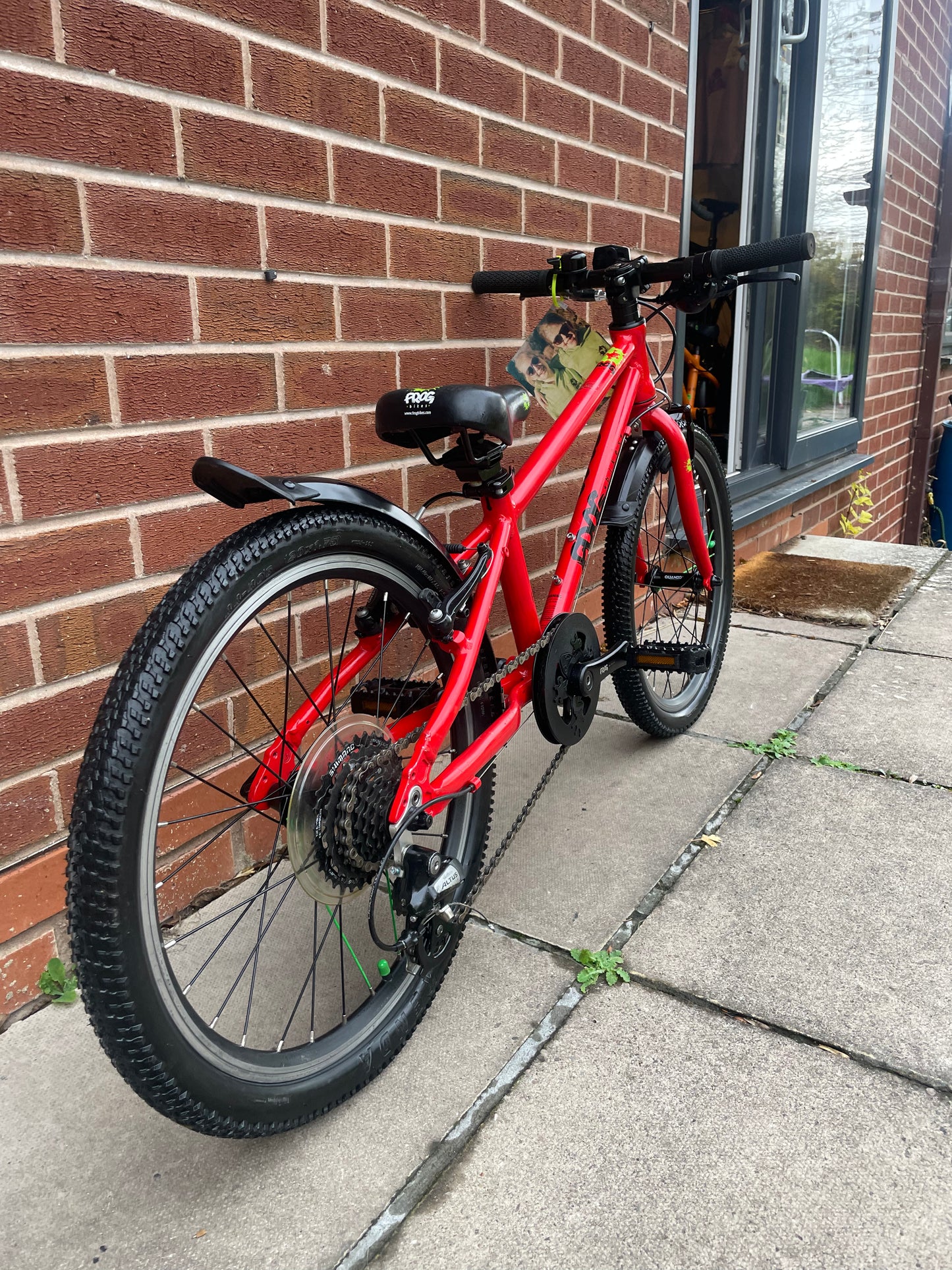 A Pre Loved Frog Bike For Sale, Red Frog 52, 20” wheels, 8 speed, V brakes, mudguards, very lightweight, nationwide delivery is available.
