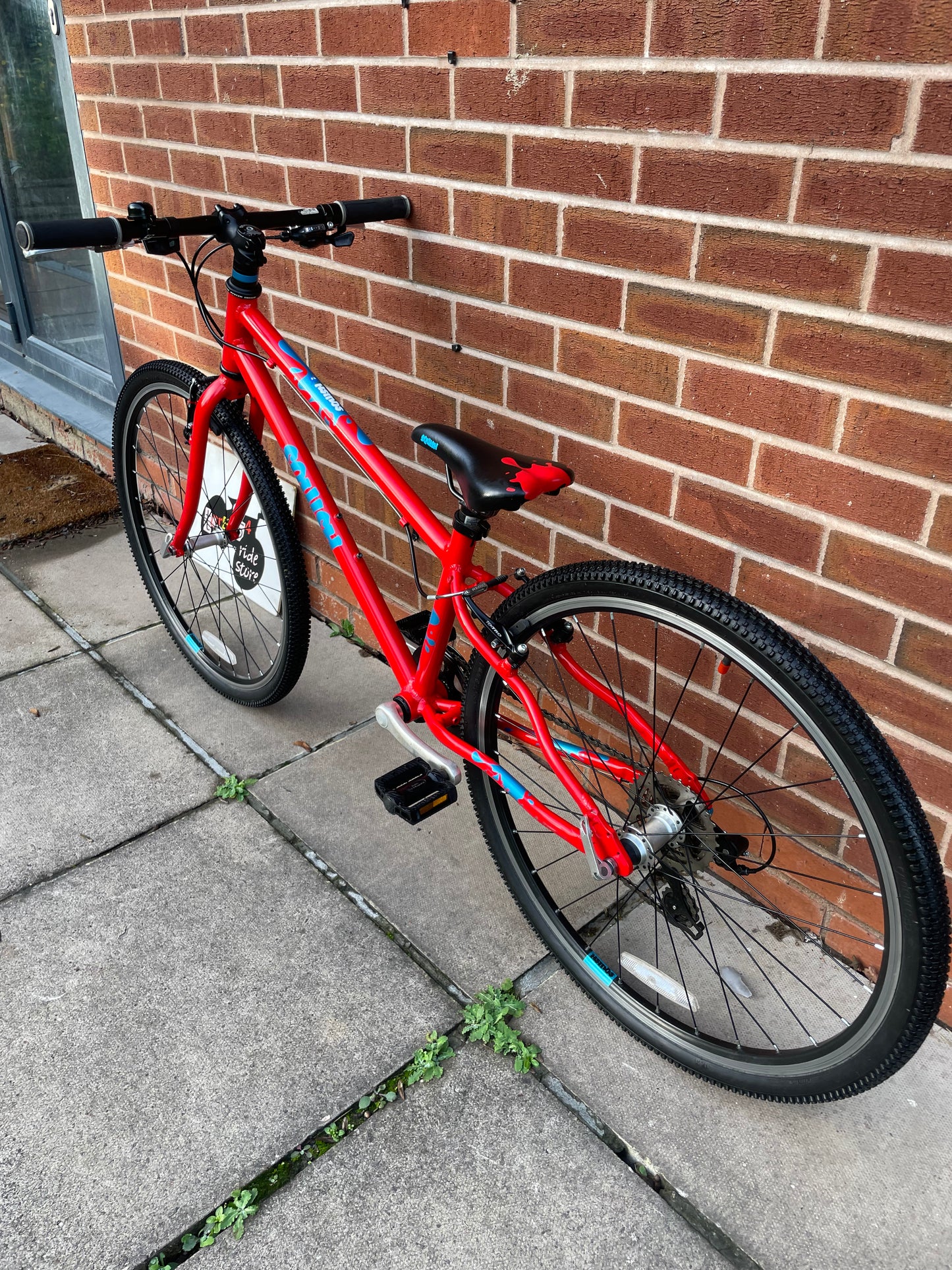A Pre Loved Squish Bike For Sale, Red, 26” wheels, 8 speed, V brakes, very lightweight children’s bicycle, nationwide delivery is available.