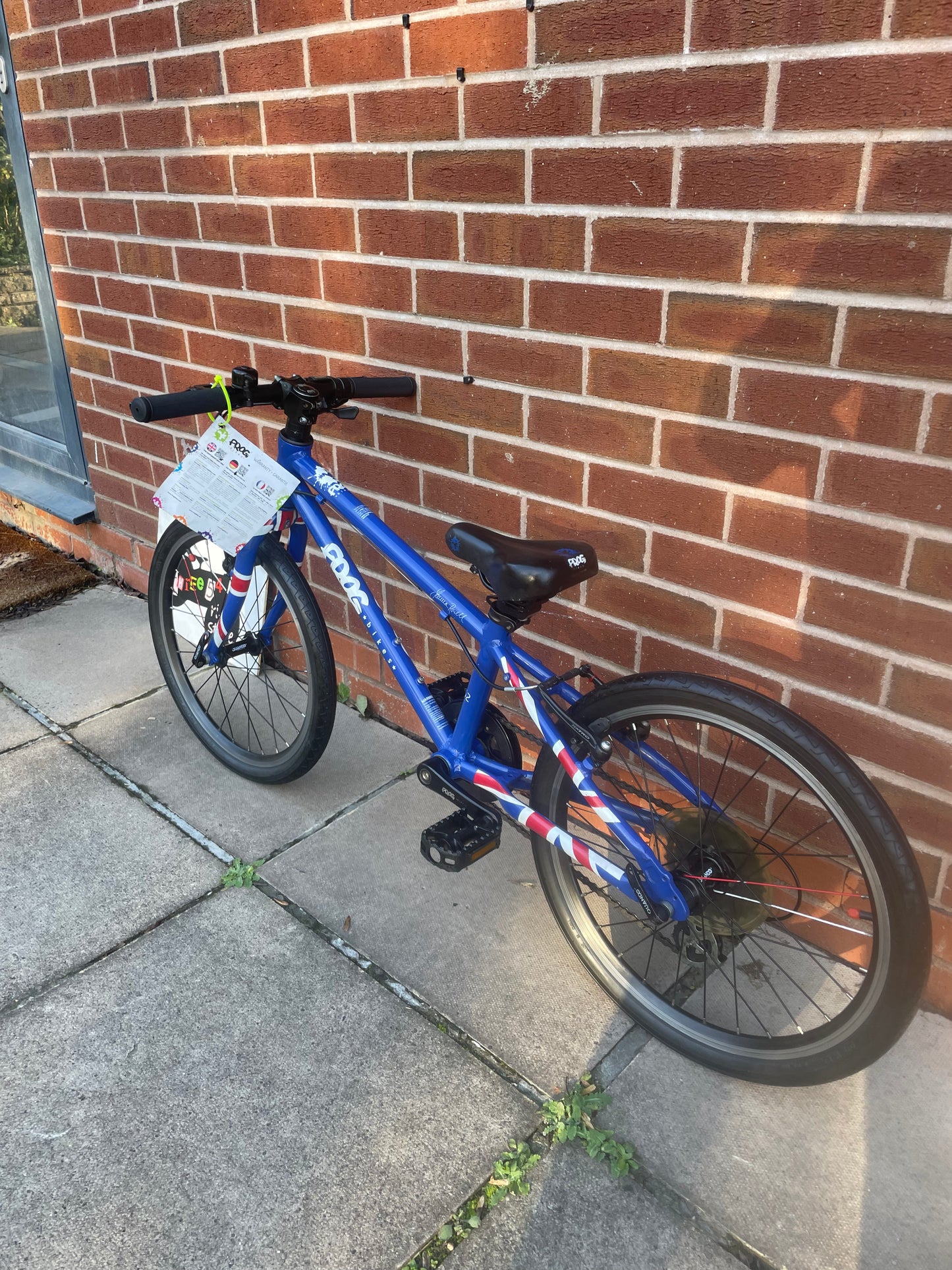 A Pre Loved Frog Bike For Sale, Blue Frog 52 Frog 53, 20” wheels, 8 speed, V brakes, very lightweight, nationwide delivery is available.