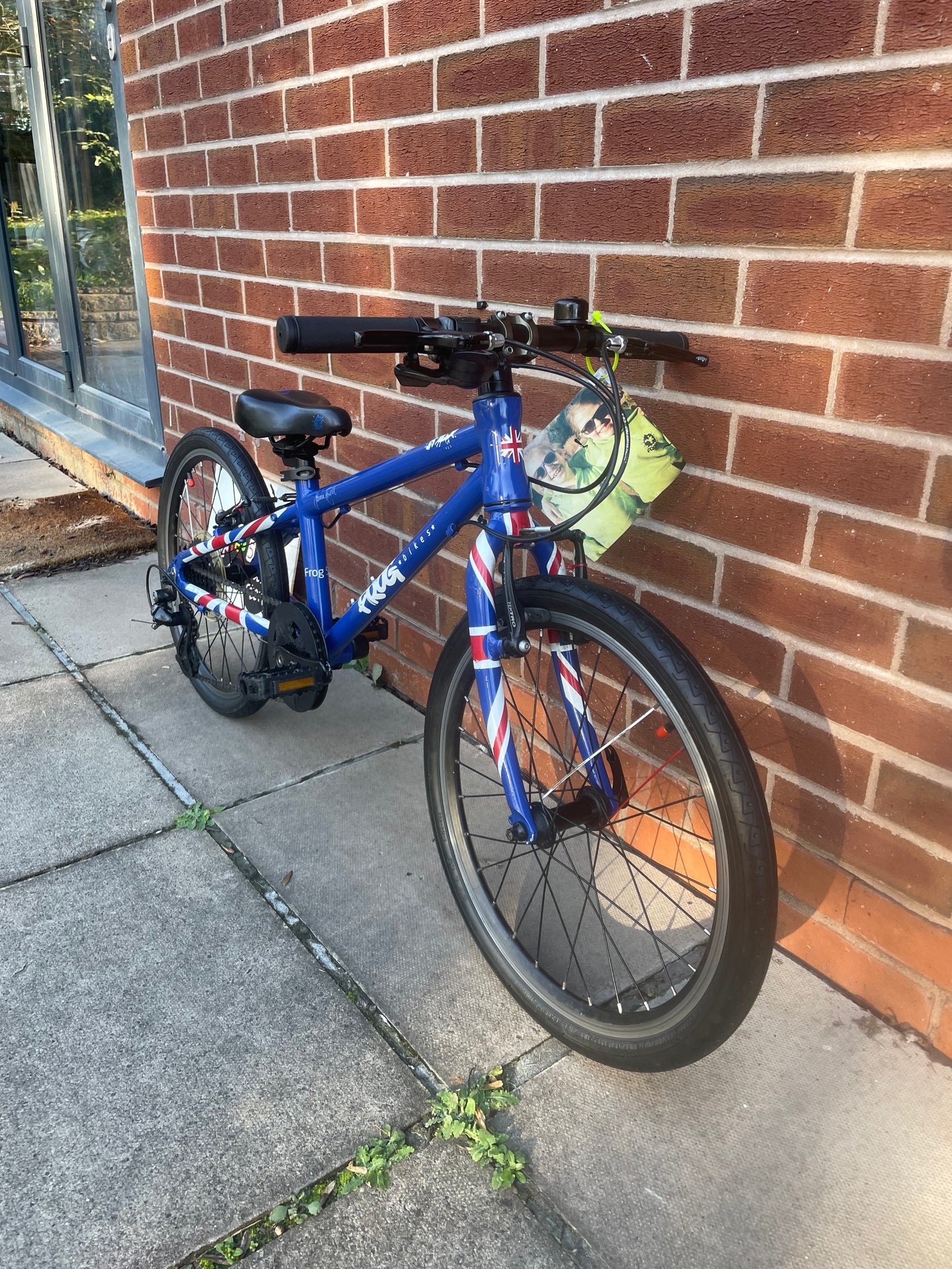 A Pre Loved Frog Bike For Sale, Blue Frog 52 Frog 53, 20” wheels, 8 speed, V brakes, very lightweight, nationwide delivery is available.