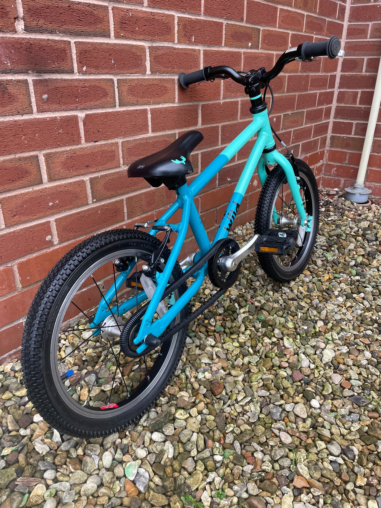 A Refurbished Wild Bikes 16” youth mountain bike, blue, V brakes, fully enclosed chain, very lightweight, nationwide delivery is available.