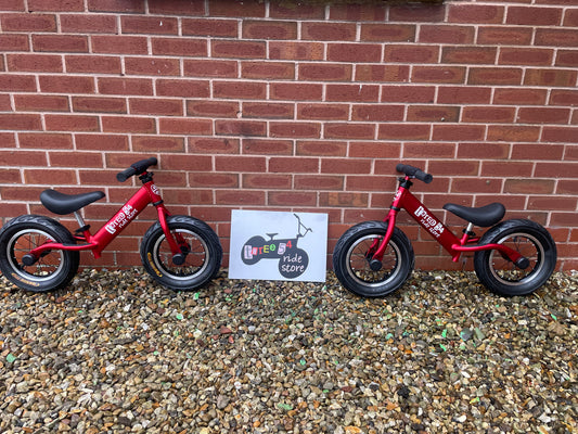 Brand New Three54 ride store balance bikes 354 Bikes lightweight aluminium frame, ballon tyres, quick release handlebar and seat height.