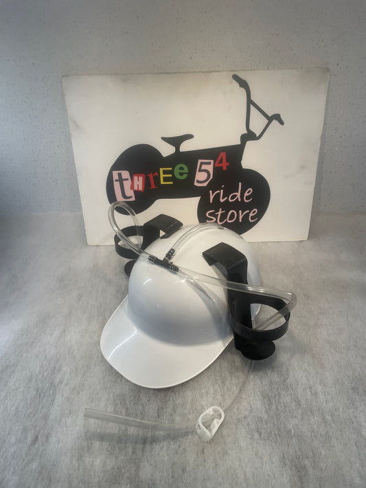 Novelty drinking hat, party hat, festival hat, “thirst aid” helmet.