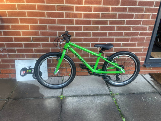 A Pre Loved Rad Bike For Sale, (Frog Bike 52) Green, 20” wheels, V brakes, very lightweight aluminium frame, excellent condition, nationwide delivery is available.