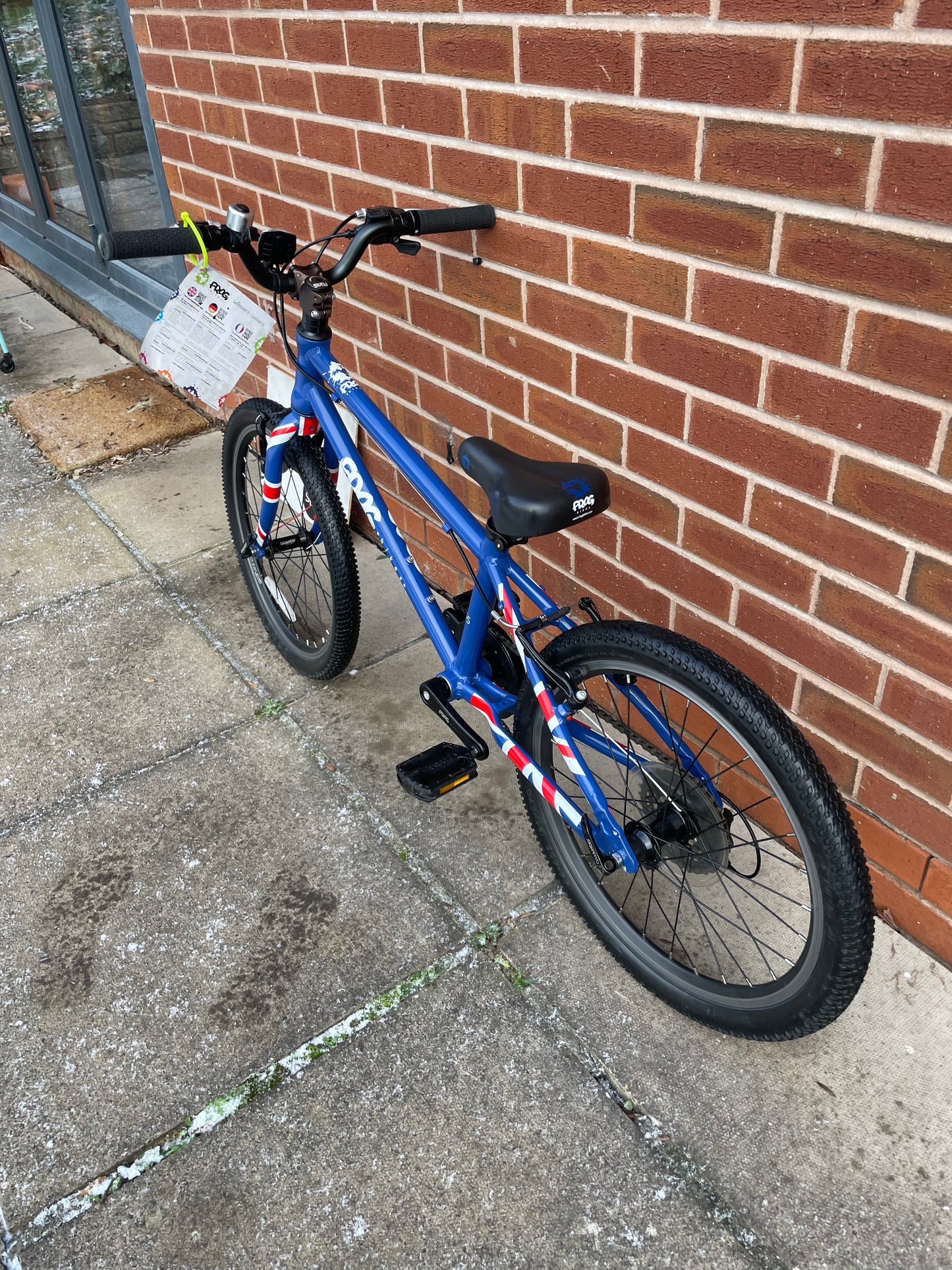 A Pre Loved Frog Bike For Sale, Blue Frog 55, 53 52, 20” wheels, 8 speed, V brakes, very lightweight, nationwide delivery is available.