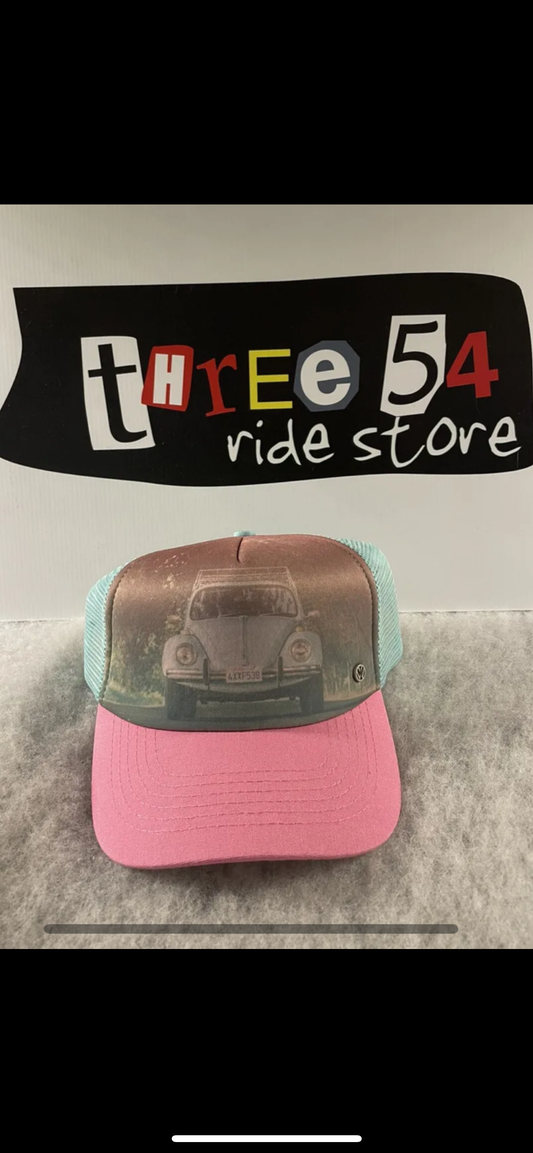 VW Beetle Volkswagen Ladies Trucker cap genuine licensed product pink and blue