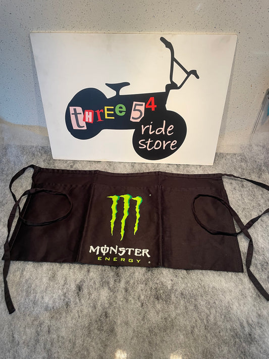 Monster Energy Drink Bar Keepers Apron, one size fits all, 3X pockets, genuine collectors item, athlete only.